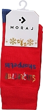 Парфумерія, косметика Жіночі шкарпетки, з написом, червоно-сині - Moraj