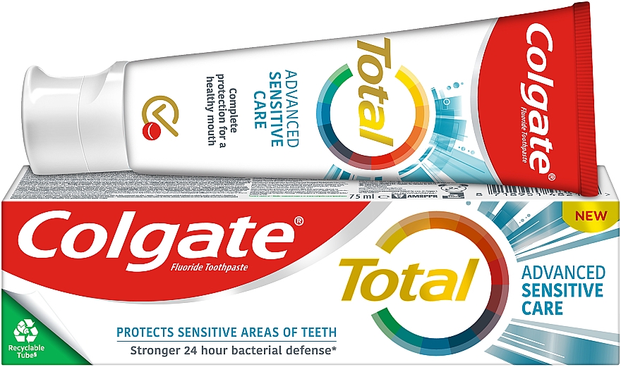 Зубна паста антибактеріальна для чутливих зубів - Colgate Total Sensitive — фото N4
