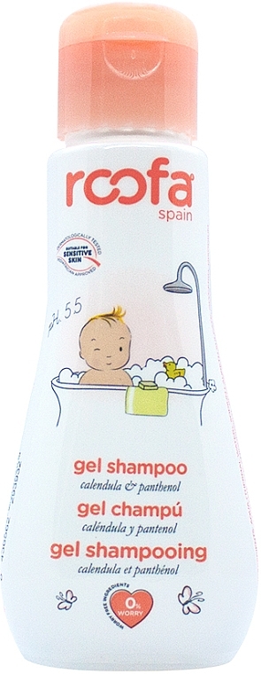 УЦЕНКА Гель-шампунь для детей с календулой и пантенолом - Roofa Calendula & Panthenol Gel-Shampoo (мини) *