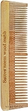Парфумерія, косметика УЦІНКА Гребінь для волосся дерев'яний, 19 см - Sattva Neem Wood Comb *