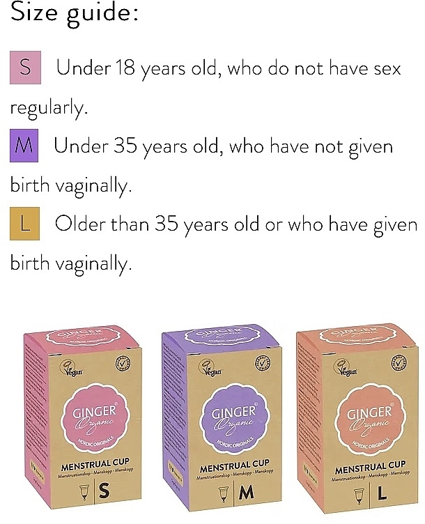 Менструальная чаша, размер S - Ginger Organic Menstrual Cup  — фото N2