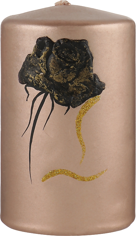 Декоративна свічка "Золота троянда", 80х130 мм - Soap Stories — фото N1