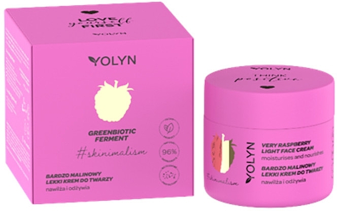 ПОДАРОК! Увлажняющий крем для лица "Малина" - Yolyn Very Raspberry Face Cream — фото N1