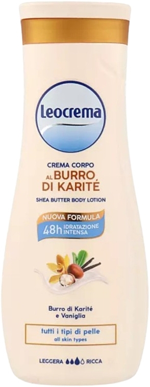 Лосьон для тела с маслом ши и ванилью - Leocrema Shea Butter Body Lotion — фото N1