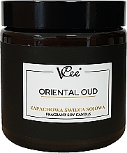 Соевая свеча с ароматом агарового дерева - Vcee Oriental Oud Fragrant Soy Candle — фото N1