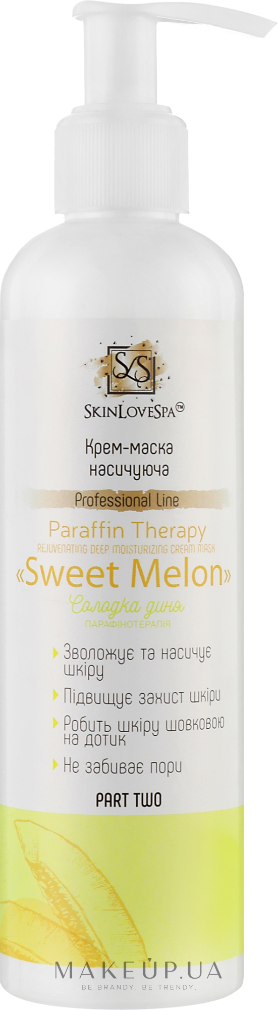 Крем-маска для кожи рук и ног "Sweet Melon" - SkinLoveSpa Paraffin Therapy — фото 250ml