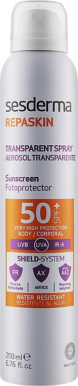 УЦІНКА Сонцезахисний спрей для тіла - SesDerma Laboratories Repaskin Aerosol Spray SPF50 * — фото N1