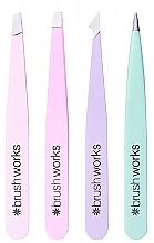 Набор пинцетов, пастель - Brushworks The Complete HD Combination Tweezer Set Pastel — фото N2