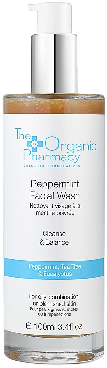 Антибактеріальний гель для вмивання, з м'ятою - The Organic Pharmacy Peppermint Facial Wash — фото N1