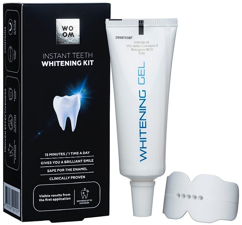 Набір для відбілювання зубів - Woom Instant Teeth Whitening Kit (gel/30ml + mold) — фото N1