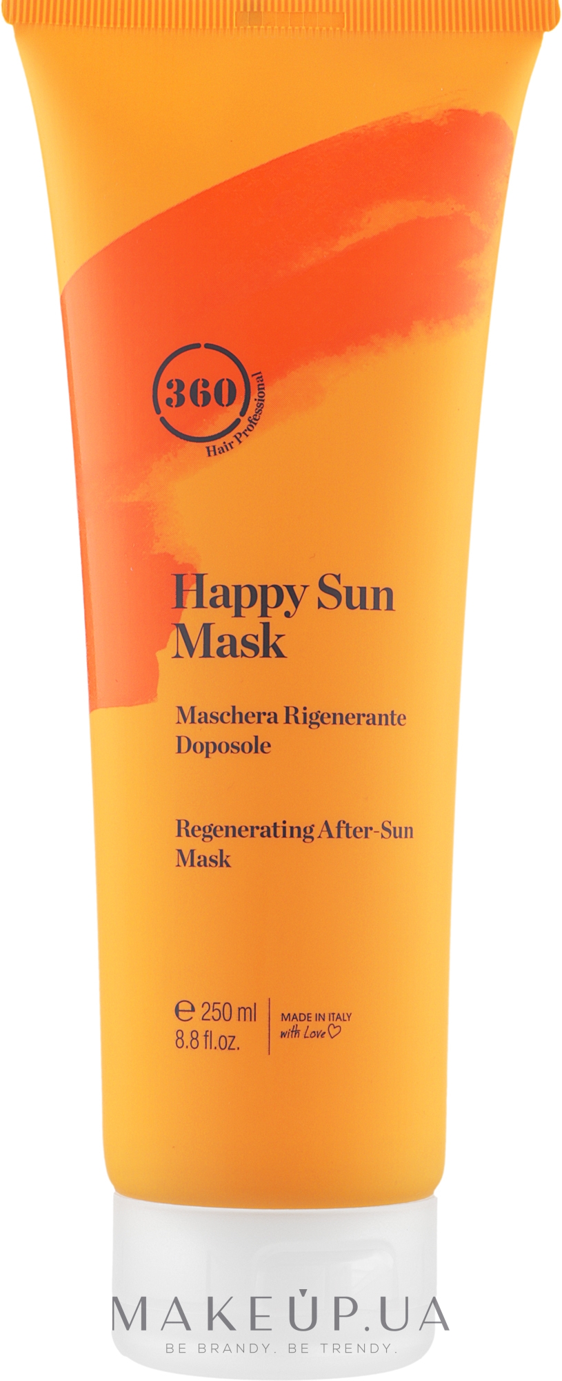 Маска для догляду за волоссям, захисна - 360 Happy Sun Mask Regenerating After-Sun Mask — фото 250ml