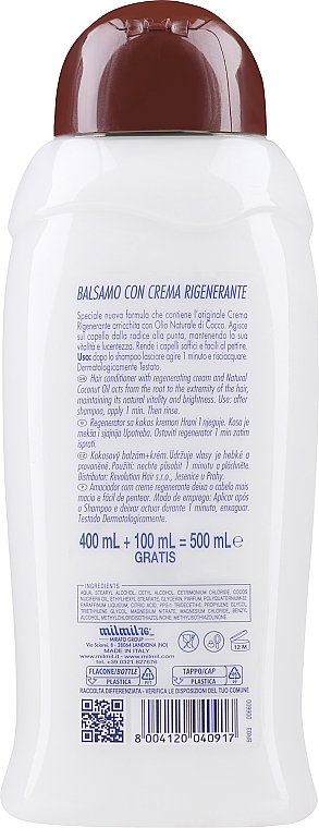 Бальзам-кондиционер для волос "Кокос" - Mil Mil Cocco Regenerating Hair Balm — фото N2