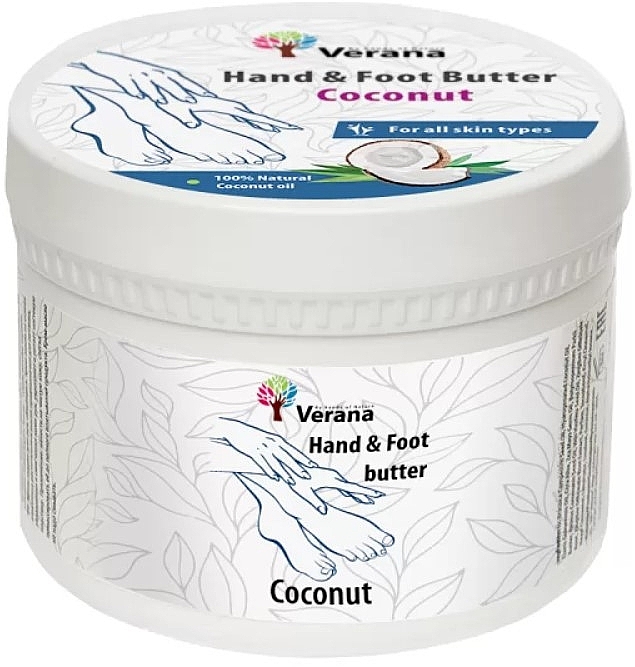 Масло для рук и ног "Кокос" - Verana Hand & Foot Butter Coconut — фото N1