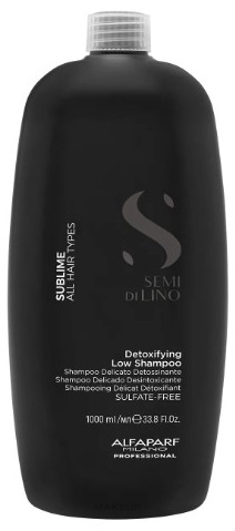 Шампунь для всіх типів волосся - Alfaparf Semi Di Lino Sublime Detoxifying Low Shampoo — фото 1000ml