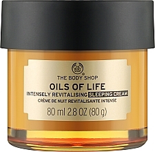 Парфумерія, косметика Нічний крем для обличчя - The Body Shop Oils Of Life Intensely Revitalising Sleeping Cream (без упаковки)