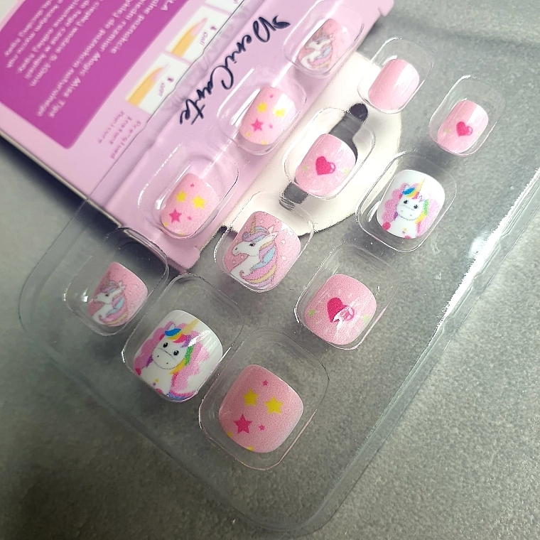 Накладные самоклеящиеся ногти для детей "Единорог", 976 - Deni Carte Tipsy Kids  — фото N5