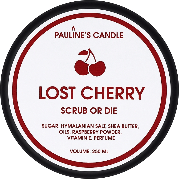Натуральный скраб для тела - Pauline's Candle Lost Cherry Scrub Or Die — фото N1