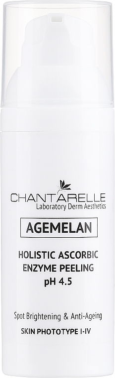 Освітлюючий пілінг з аскорбіновою кислотою pH 4,5 - Chantarelle Agemelan Holistic Ascorbic Enzyme Peeling pH 4,5 — фото N2
