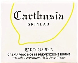 Ночной крем для лица против морщин - Carthusia Skinlab Lemon Garden Wrinkle Prevention Night Face Cream — фото N2