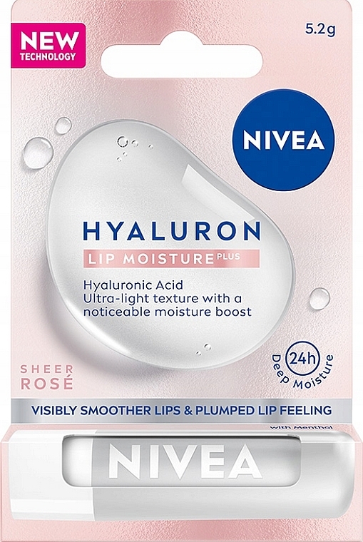 Бальзам для губ - NIVEA Hyaluron Moisture Sheer Rose — фото N1