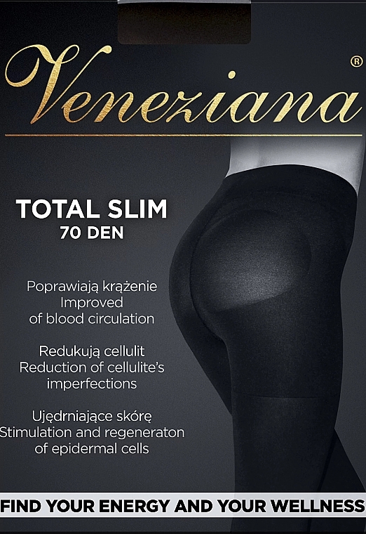 Колготки для жінок "Total Slim", 70 Den, nero - Veneziana — фото N1