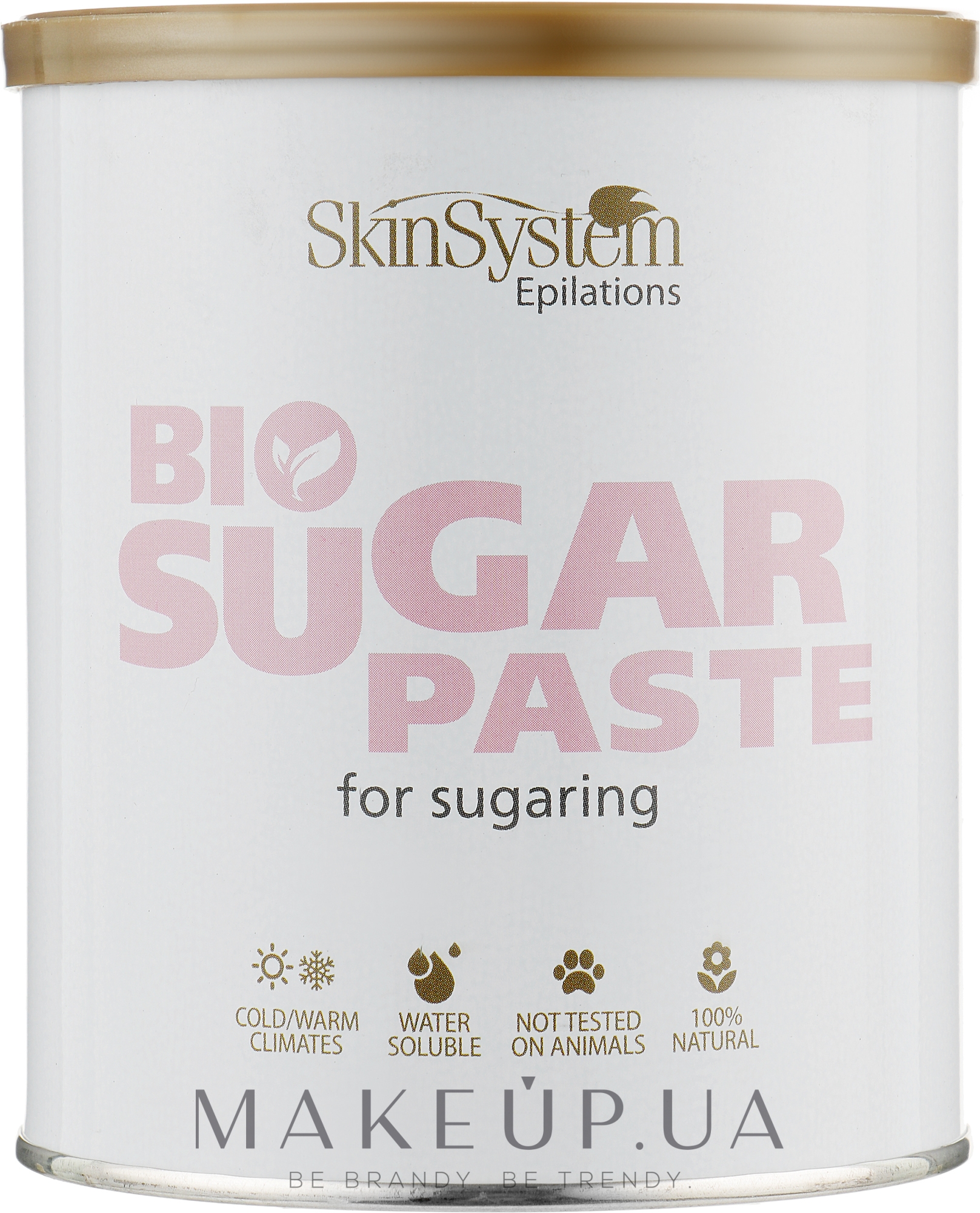 Цукрова паста для депіляції, середньої жорсткості, без розігрівання - Skin System Bio Sugar Paste Medium — фото 1100g