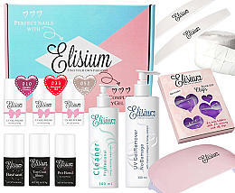 Духи, Парфюмерия, косметика Набор - Elisium Starter Flexy Gel (bond/primer/8ml + base/gel/9g + top/coat/9g + gel/polish/8ml + cleanser/300ml + liquid/flexy/gel/300ml acc.) 