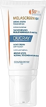 Духи, Парфюмерия, косметика Легкий крем против пигментации для нормальной и комбинированной кожи - Ducray Melascreen UV Light Cream SPF 50+
