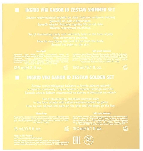 Набор - Ingrid Cosmetics x Viki Gabor ID Golden Set 4 (b/lot/150ml + b/mist/125ml) — фото N3