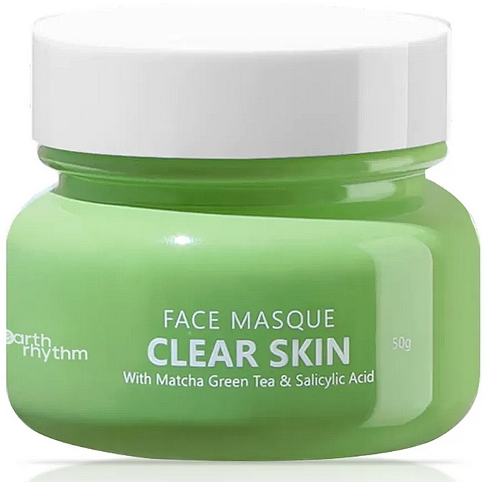 Маска для обличчя із зеленим чаєм матча - Earth Rhythm Clear Skin Face Masque With Matcha Green Tea — фото N2