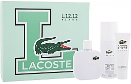 Духи, Парфюмерия, косметика Lacoste Eau De L.12.12 Blanc - Набор (edt/100ml + deo/150ml + sh/gel/50ml)