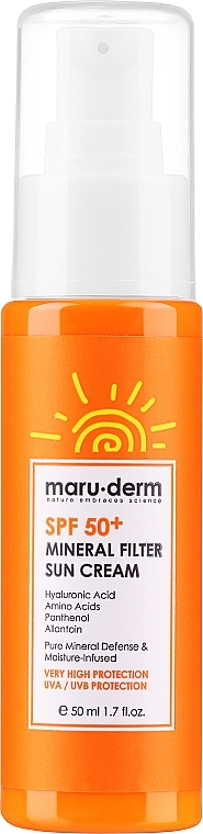 Солнцезащитный крем для лица - Maruderm Cosmetics Mineral Filter Sun Cream SPF 50+ — фото N1