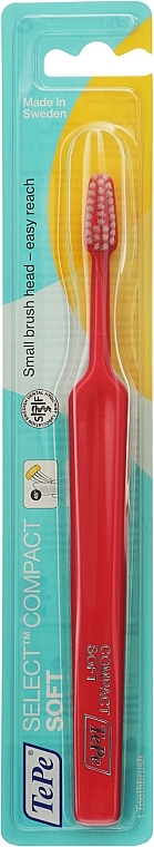 Зубная щетка Select Compact Soft, мягкая, красная - TePe Comfort Toothbrush — фото N1