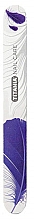 Парфумерія, косметика Пилка для нігтів "Перо", 17,8 см, двостороння 180/220 грит, 1221 B, фіолетова - Titania