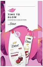 Парфумерія, косметика Набір - Dove Time To Glow Essentials Rejuvenating (sh/gel/250ml + deo/150ml)