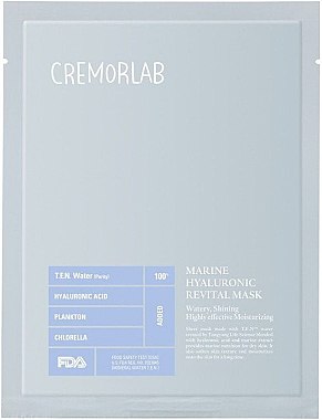 Ревитализирующая маска с морскими водорослями и гиалуроновой кислотой - Cremorlab Marine Hyaluronic Revital Mask — фото N1