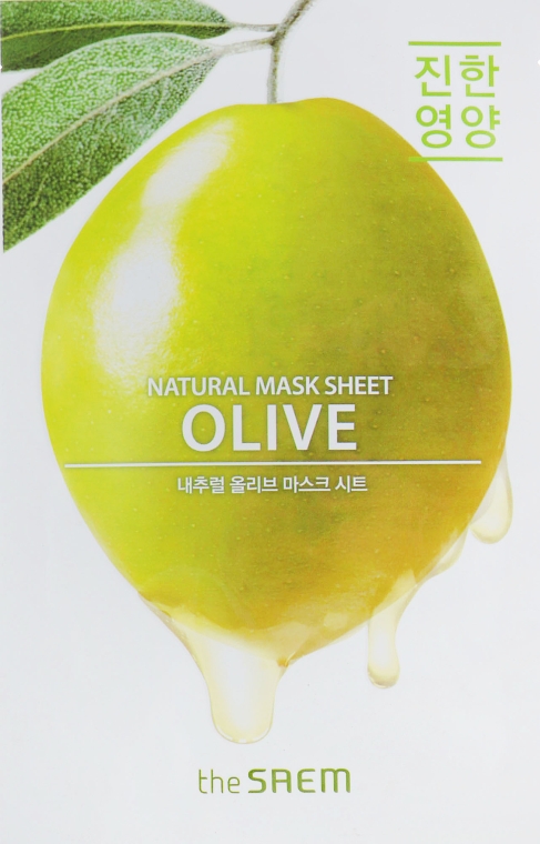 Питающая тканевая маска - The Saem Natural Mask Sheet Olive — фото N1