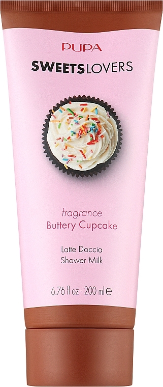 Молочко для душу "Капкейк" - Pupa Sweet Lovers Buttery Cupcake Shower Milk — фото N1