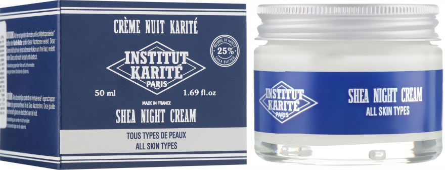 Крем для обличчя нічний - Institut Karite Shea Night Cream Milk Cream — фото N1