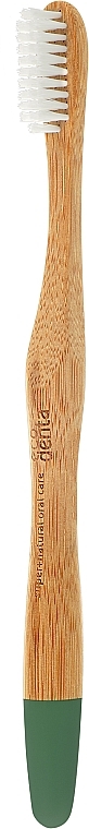 Бамбуковая зубная щетка, средней жесткости, зеленая - Ecodenta Bamboo Toothbrush Medium — фото N1