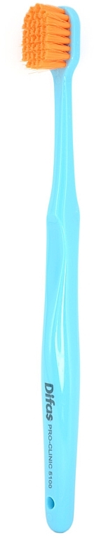 Зубна щітка "Ultra Soft" 512063, блакитна з оранжевою щетиною, в кейсі - Difas Pro-Clinic 5100 — фото N3