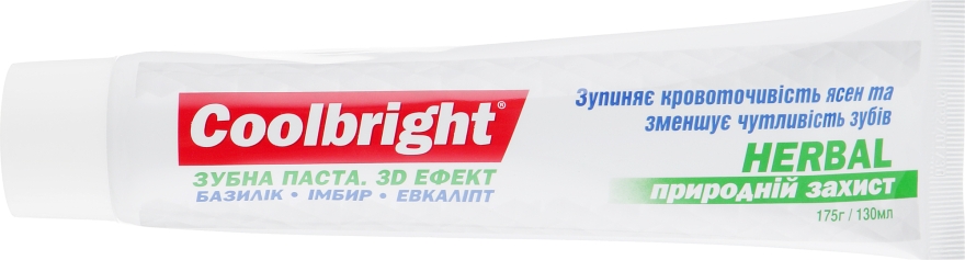 Набір лікувальний, білий - Coolbright Herbal (toothpaste/130ml + toothbrush/1pcs) — фото N2
