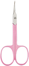 Парфумерія, косметика Ножиці кутикульні загнуті MH-305, рожеві - Silver Style