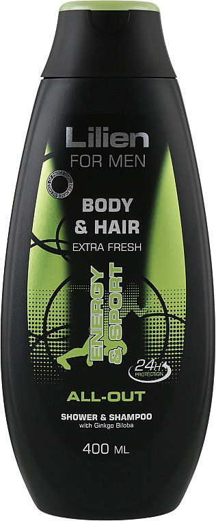 Чоловічий шампунь-гель для душу "Олл-Аут" - Lilien For Men Body & Hair All-Out Shower & Shampoo — фото N1