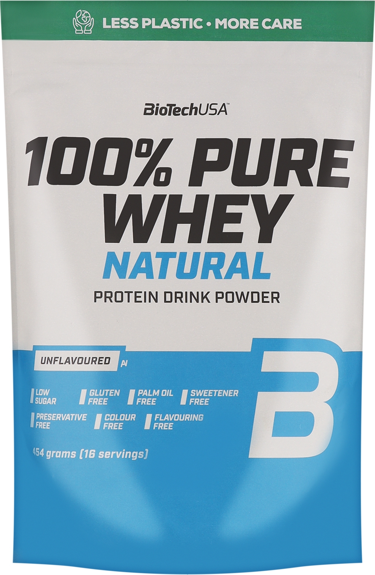 Протеин без вкуса - BioTech 100% Pure Whey Unflavoured — фото 454g