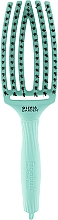 Щетка для волос изогнутая продувная с комбинированной щетиной - Olivia Garden Fingerbrush Tropical Mint — фото N1