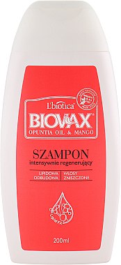 Шампунь для волосся "Опунція та манго" - L'biotica Biovax Hair Shampoo — фото N3