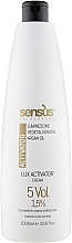 Духи, Парфюмерия, косметика Стабилизирующий крем-окислитель 1.5% - Sensus Lux Activator Cream 5Vol