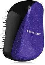 Щітка для волосся з технологією Тангл Тізер "Compact Style", синя - Christian — фото N3