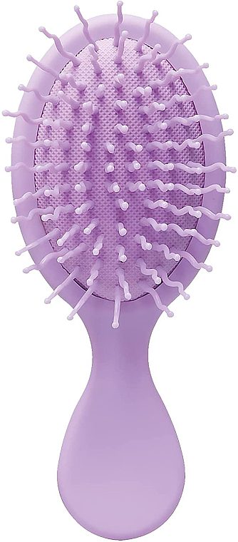 Щетка массажная 14 см, фиолетовая - Titania Synthetic Brush Pastell — фото N1